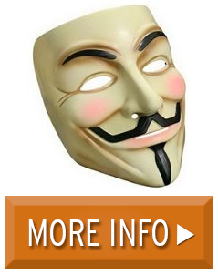Solutions V for Vendetta Mask Half Face Mask Masquerade Men Movie Theme V For Vendetta Mask